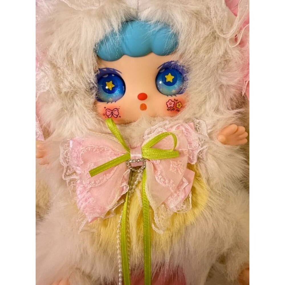 Nai Fu Bunny Sauce 600% Plush Blind Box – White Peach Mochi